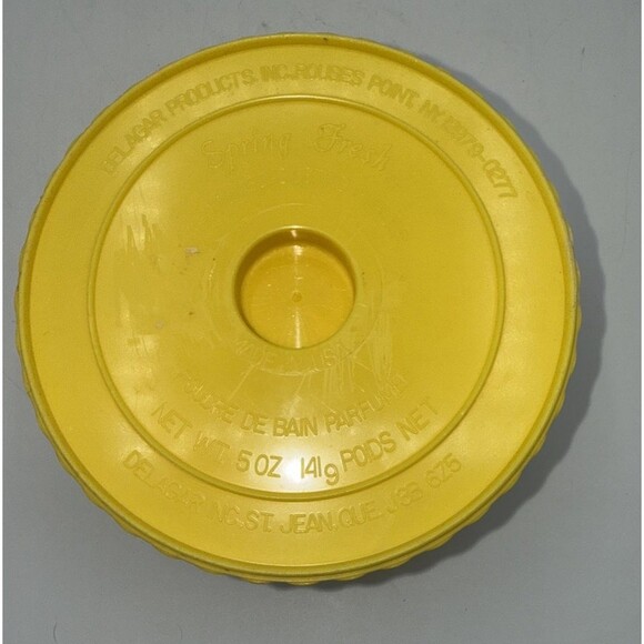 Vintage Delagar Spring Fresh Dusting Powder YELLOW, Sealed 5 Oz NEW Old Stock - Picture 6 of 9